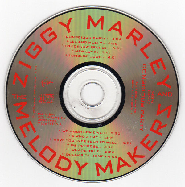Ziggy Marley And The Melody Makers : Conscious Party (CD, Album, Club)