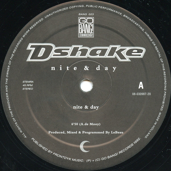 D-Shake : Nite & Day (12")