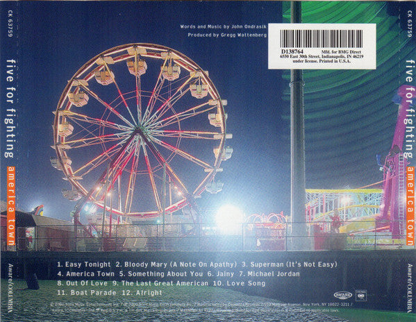 Five For Fighting : America Town (CD, Album, Club)