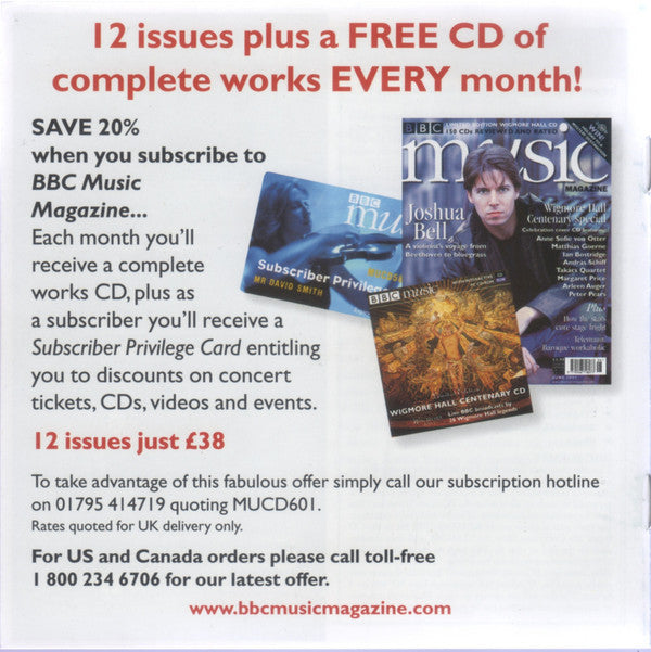 Johann Sebastian Bach · Frédéric Chopin · Claude Debussy / Elisabeth Batiashvili · Alexander Melnikov · Belcea Quartet : Debut Recordings: Radio 3 New Generation Artists (CD, Album, Enh)