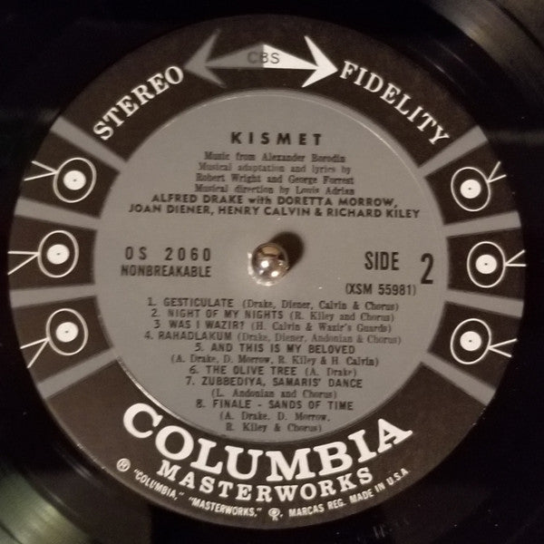 Alfred Drake & The Kismet Original Broadway Cast : Kismet (LP)