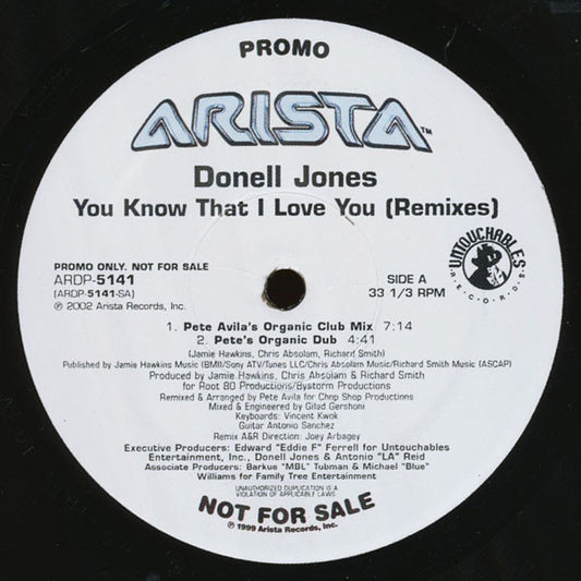 Donell Jones : You Know That I Love You (Remixes) (12", Promo)