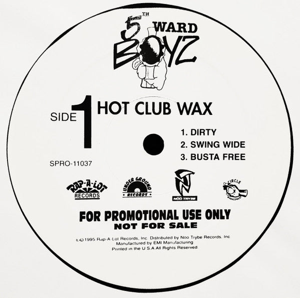 5th Ward Boyz : Hot Club Wax (12", Promo)