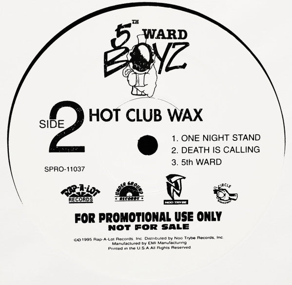 5th Ward Boyz : Hot Club Wax (12", Promo)