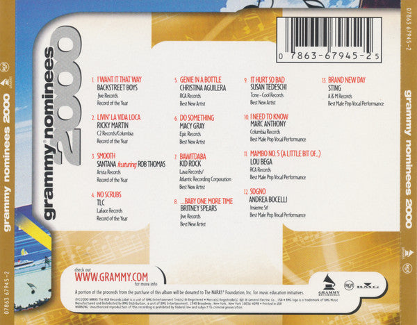 Various : Grammy Nominees 2000 (CD, Comp)