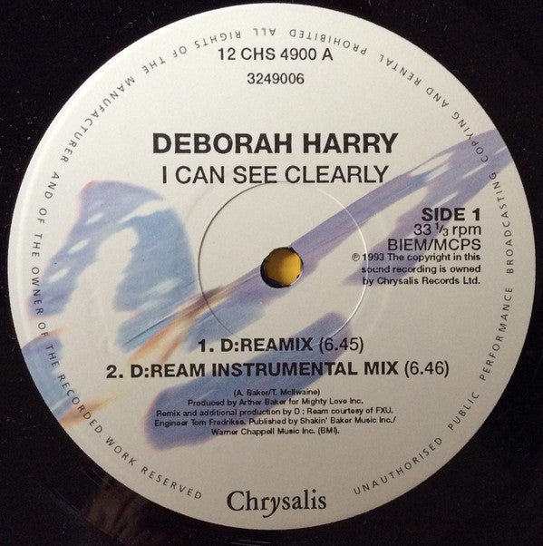 Deborah Harry : I Can See Clearly (12")