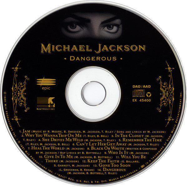 Michael Jackson : Dangerous (CD, Album, Pit)