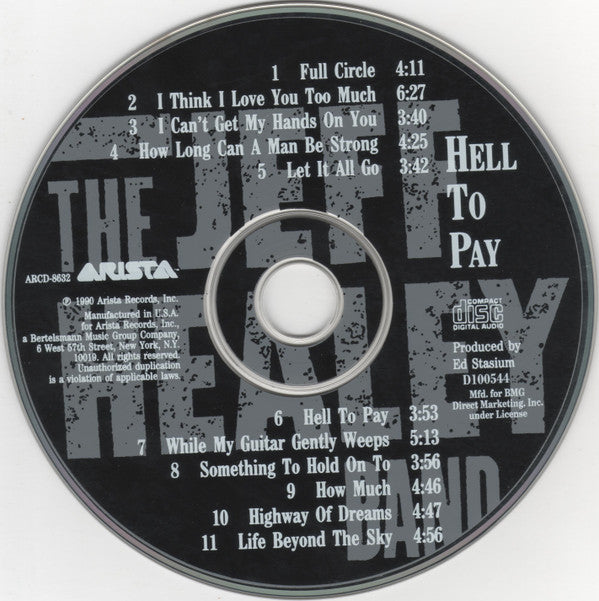 The Jeff Healey Band : Hell To Pay (CD, Album, Club)