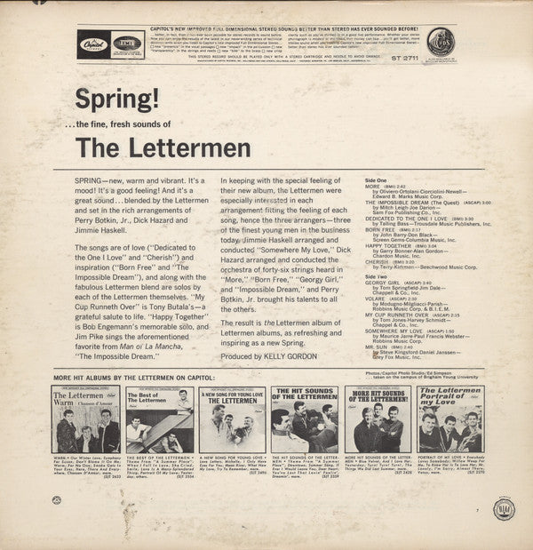 The Lettermen : Spring! (LP, Album, Scr)