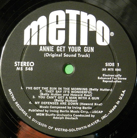 Various : Annie Get Your Gun (The Original MGM Soundtrack Album) (LP, Album)