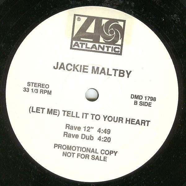 Jackie Maltby : (Let Me) Tell It To Your Heart (12", Promo)