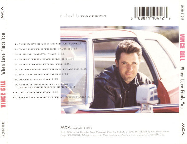 Vince Gill : When Love Finds You (CD, Album, UNI)