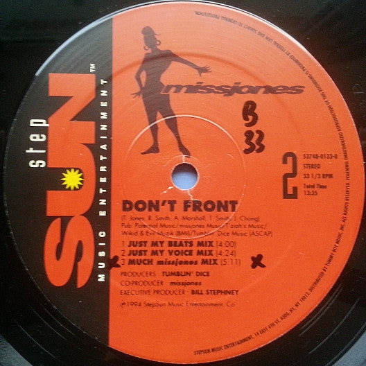 Miss Jones (2) : Don't Front (12")