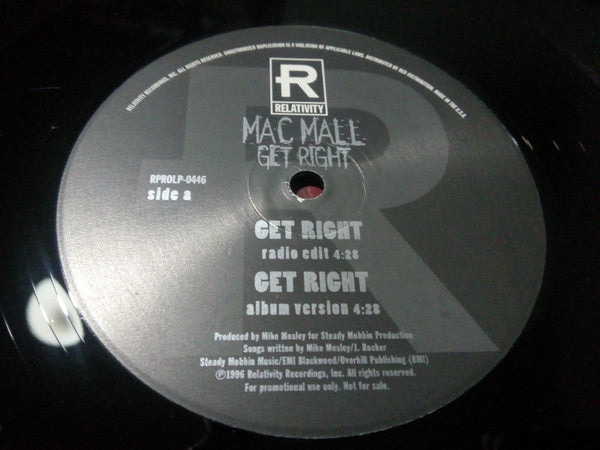 Mac Mall : Get Right (12", Promo)