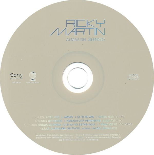 Ricky Martin : Almas Del Silencio (CD, Album + VCD)