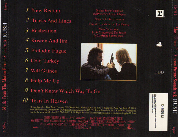 Eric Clapton : Music From The Motion Picture Soundtrack Rush (CD, Album, Club, Spe)