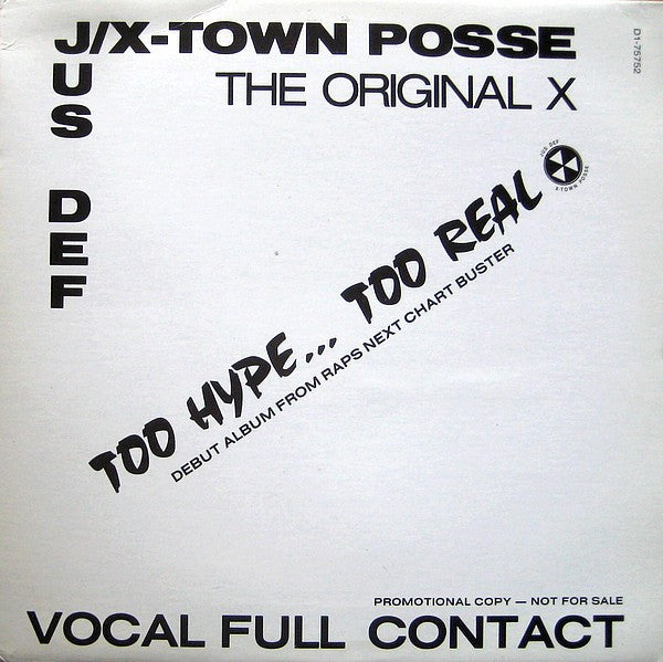 Jus Def / X-Town Posse, The Original X : Vocal Full Contact (LP, Album, Promo)