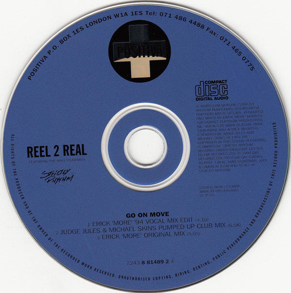 Reel 2 Real Featuring The Mad Stuntman : Go On Move (CD, Maxi)