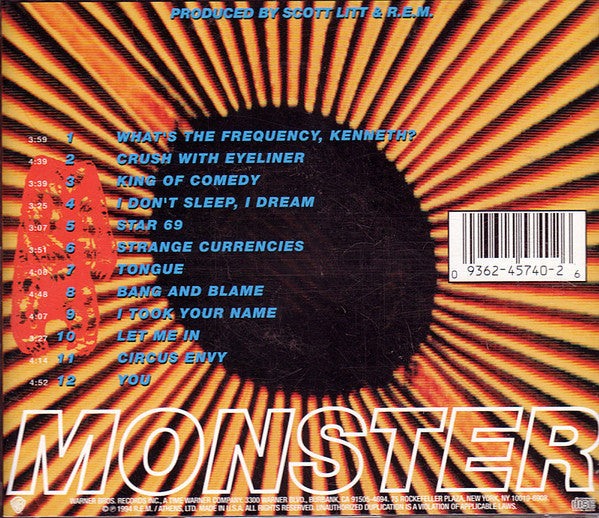 R.E.M. : Monster (CD, Album, RP)