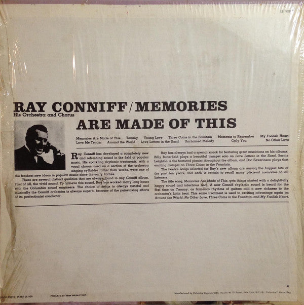 Ray Conniff And His Orchestra & Chorus : Memories Are Made Of This (LP, Album, Ltd, RE)