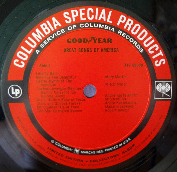 Various : Great Songs Of America (LP, Comp, Mono, Ltd, Pit)