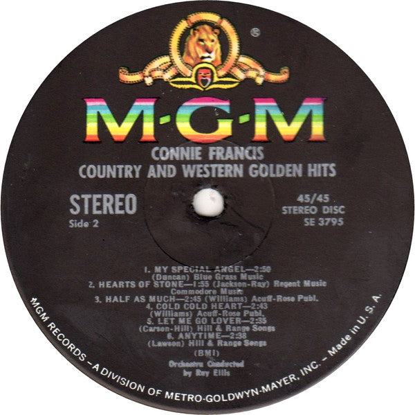 Connie Francis : Country & Western Golden Hits (LP, Album)