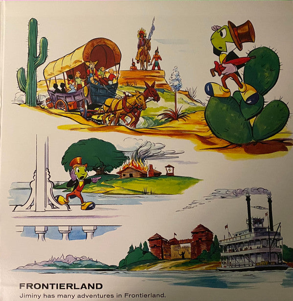 Walt Disney, Cliff "Ukulele Ike" Edwards : A Day At Disneyland With Walt Disney And Jiminy Cricket (LP, RE, Gat)