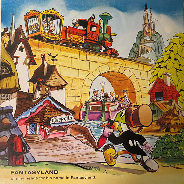 Walt Disney, Cliff "Ukulele Ike" Edwards : A Day At Disneyland With Walt Disney And Jiminy Cricket (LP, RE, Gat)