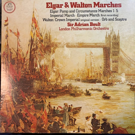 Sir Edward Elgar, Sir William Walton, Sir Adrian Boult : Elgar & Walton Marches (LP, Quad)