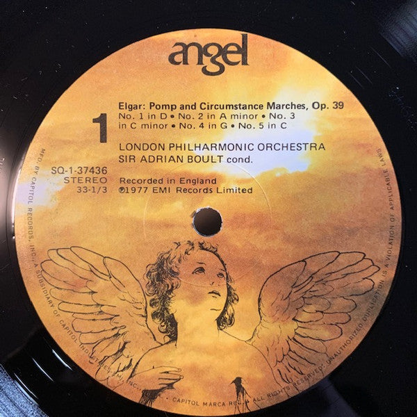 Sir Edward Elgar, Sir William Walton, Sir Adrian Boult : Elgar & Walton Marches (LP, Quad)