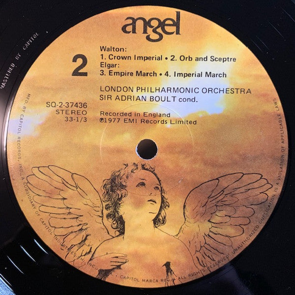 Sir Edward Elgar, Sir William Walton, Sir Adrian Boult : Elgar & Walton Marches (LP, Quad)