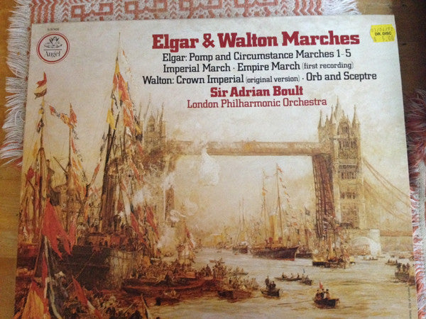 Sir Edward Elgar, Sir William Walton, Sir Adrian Boult : Elgar & Walton Marches (LP, Quad)