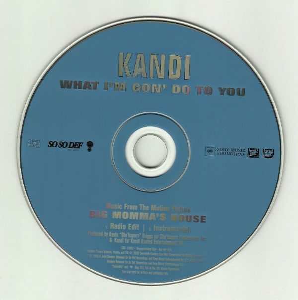 Kandi : What I'm Gon' Do To You (CD, Single, Promo)