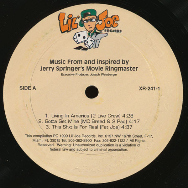 Various : Ringmaster (Music From And Inspired By Jerry Springer's Movie) (2xLP, Comp)