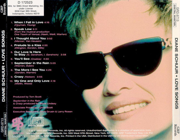 Diane Schuur : Love Songs (CD, Album, Club)