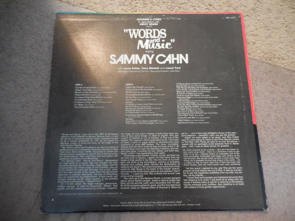 Sammy Cahn : Words And Music (LP, Album)