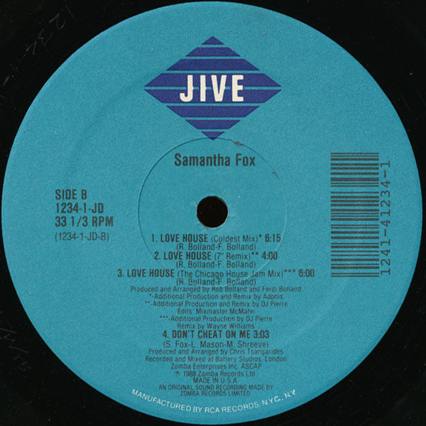 Samantha Fox : Love House (12", Single)
