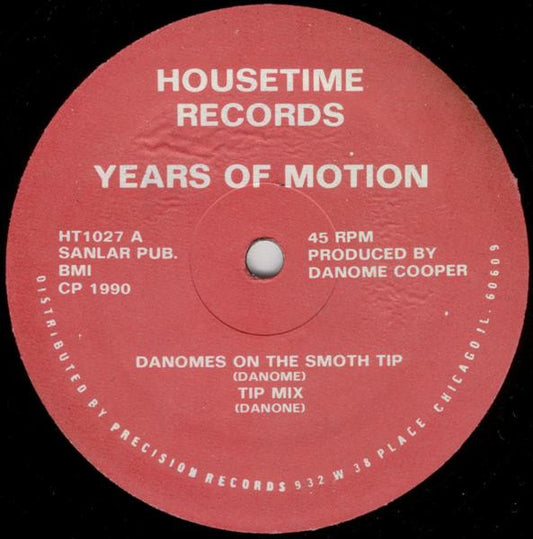 Years Of Motion : Danomes On The Smoth Tip (12")