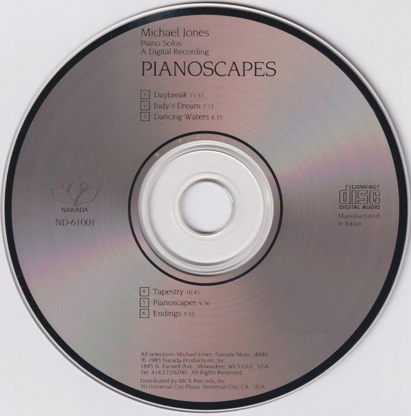 Michael Jones : Pianoscapes (CD, Album)