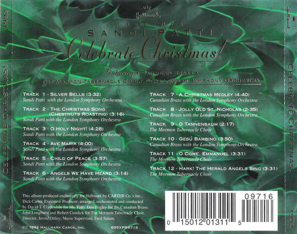 Sandi Patty Featuring... The Canadian Brass, Mormon Tabernacle Choir, London Symphony Orchestra : Celebrate Christmas! (CD, Album)