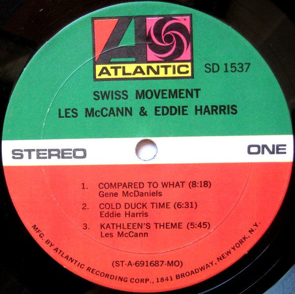 Les McCann & Eddie Harris : Swiss Movement (LP, Album, MO )