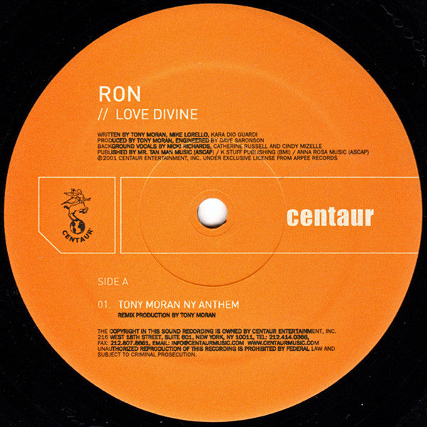 Ron Perkov : Love Divine (12")