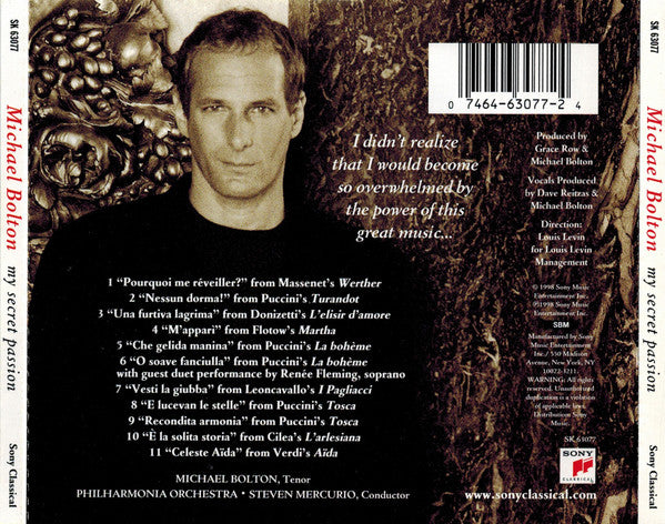 Michael Bolton : My Secret Passion (The Arias) (CD, Album)