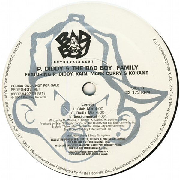 P. Diddy & The Bad Boy Family : Roll With Me / Lonely (12", Promo)