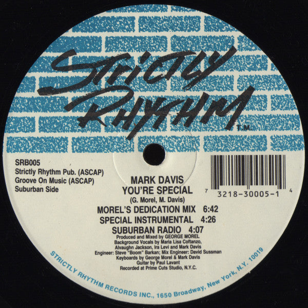 Mark Davis : You're Special (12")