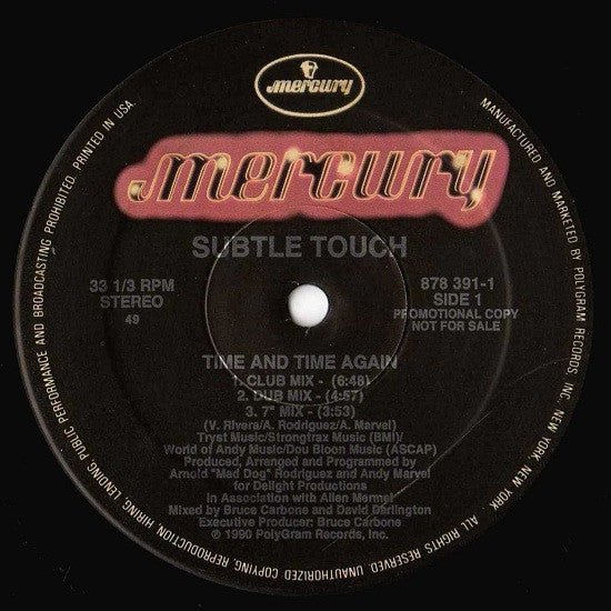 Subtle Touch : Time And Time Again (12", Promo)
