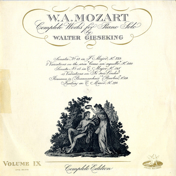 Wolfgang Amadeus Mozart - Walter Gieseking : Complete Works For Piano Solo, Volume IX (LP, Album)