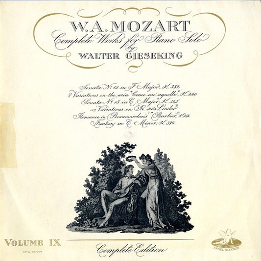 Wolfgang Amadeus Mozart - Walter Gieseking : Complete Works For Piano Solo, Volume IX (LP, Album)