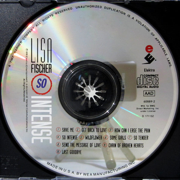 Lisa Fischer : So Intense (CD, Album, Club)