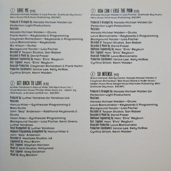 Lisa Fischer : So Intense (CD, Album, Club)